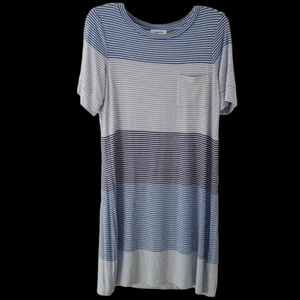 Calvin Klein Blue & White Striped Mini Dress